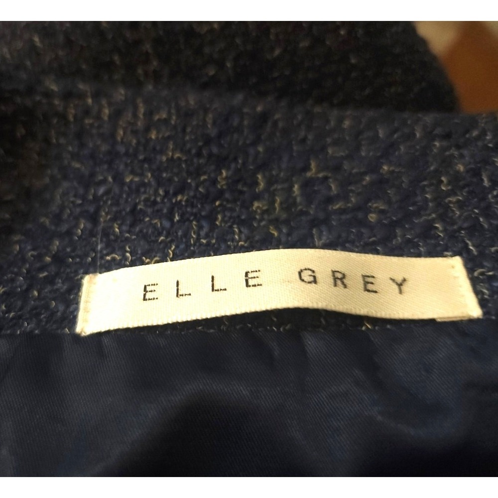 ELLE Grey Plaid Tweed Jumper Romper Women sz Small NWOT Preppy Academia - Picture 8 of 12
